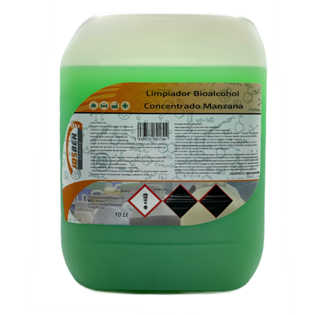 Detergente líquido neutro concentrado con bioalcohol y aroma a Manzana de la marca josben en formato de 5 litros.