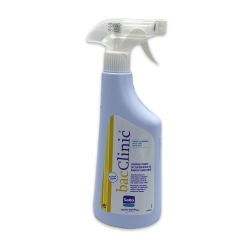 Desinfectante sanitario líquido Bacclinic de la marca salló en spray de 75 centilitros.