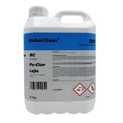 Desinfectante para aguas de consumo Pc-Clor de la marca Global Clean en formato de 5 kilos.
