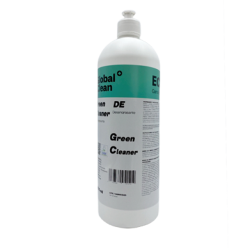 Desengrasante Green Cleaner con etiqueta Ecolabel de la marca Global Clean en formato de 1 kilo.