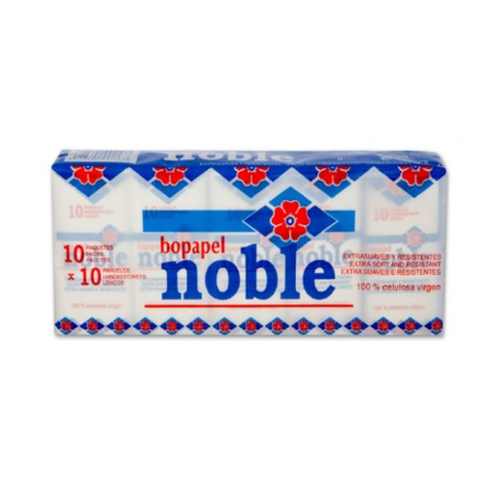Pañuelos de bolsillo celulosa 100% virgen marca Noble