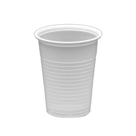 Vaso Plástico Blanco Reutilizable para Hostelería